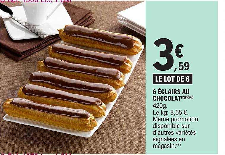 6 éclairs Au Chocolat