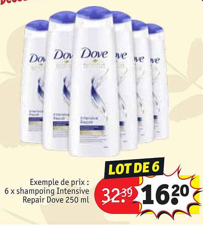 6x shampoing intensive repair dove 250 ml