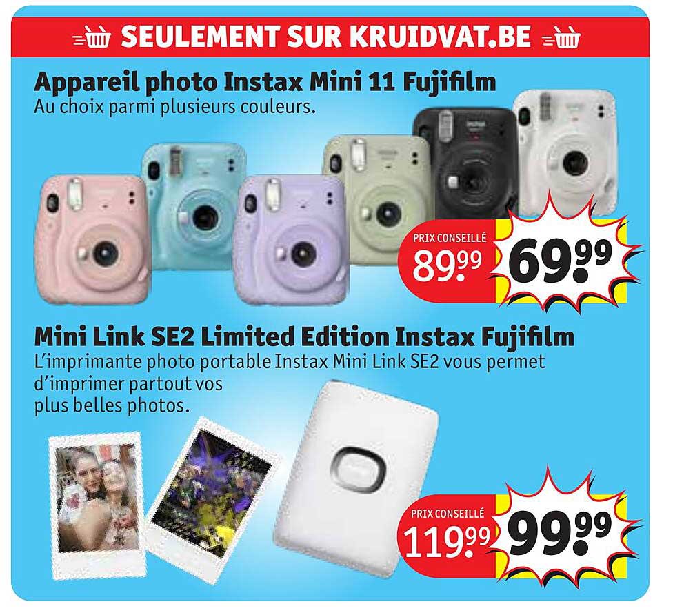 appareil photo instax mini 11 fujifilm, mini link se2 limited edition instax fujifilm