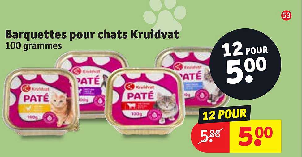 barquettes pour chats kruidvat 100 grammes