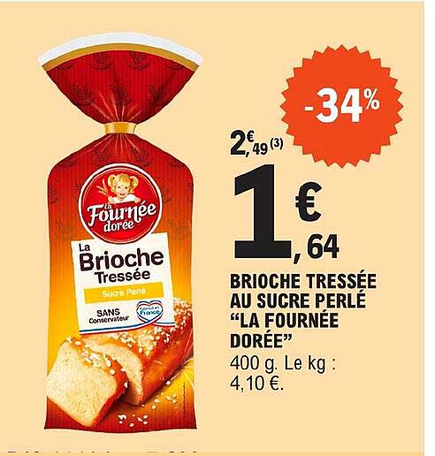 brioche tressée au sucre perlé "la fournée dorée"