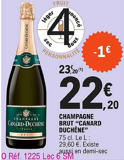 Champagne Brut "canard Duchêne"