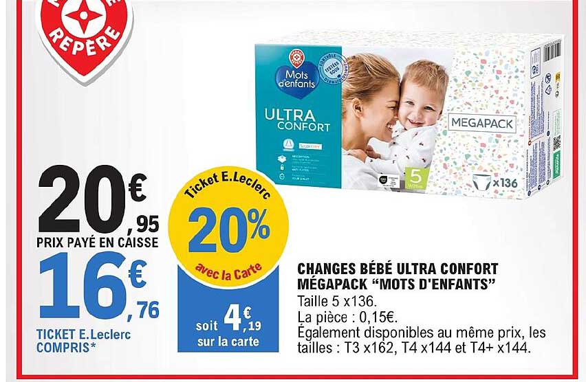 changes bébé ultra confort mégapack "mots d'enfants"