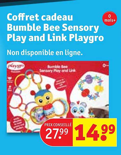 coffret cadeau bumble bee sensory play and link playgro