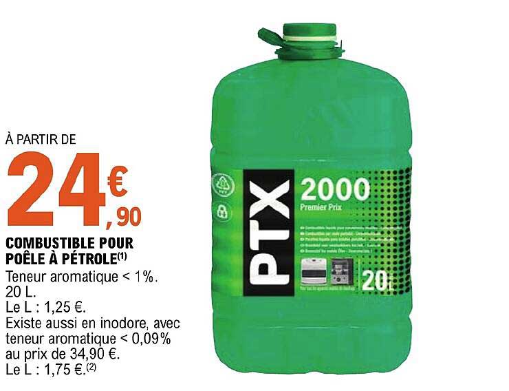 Combustible Pour Poêle à Pétrole Ptx