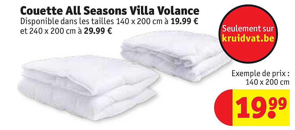 couette all seasons villa volance