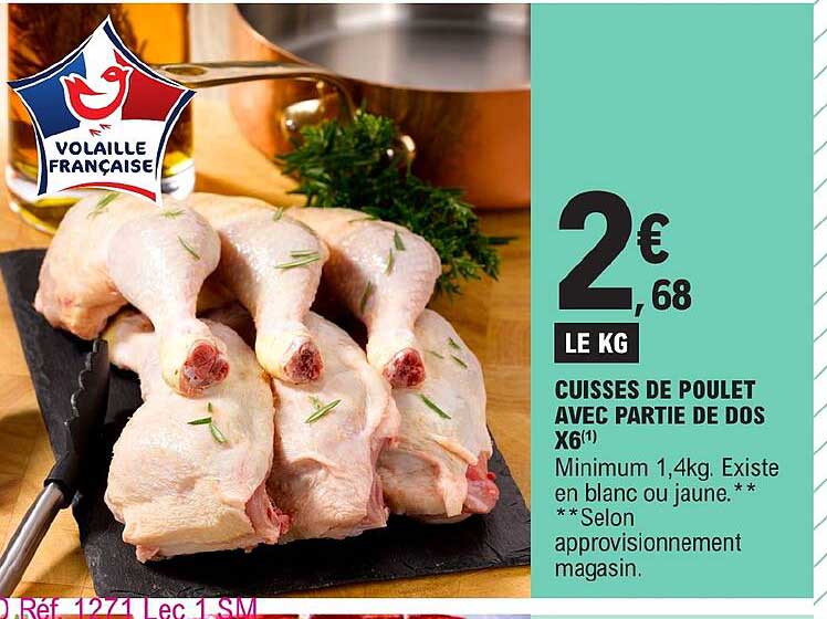 cuisses de poulet avec partie de dos x6