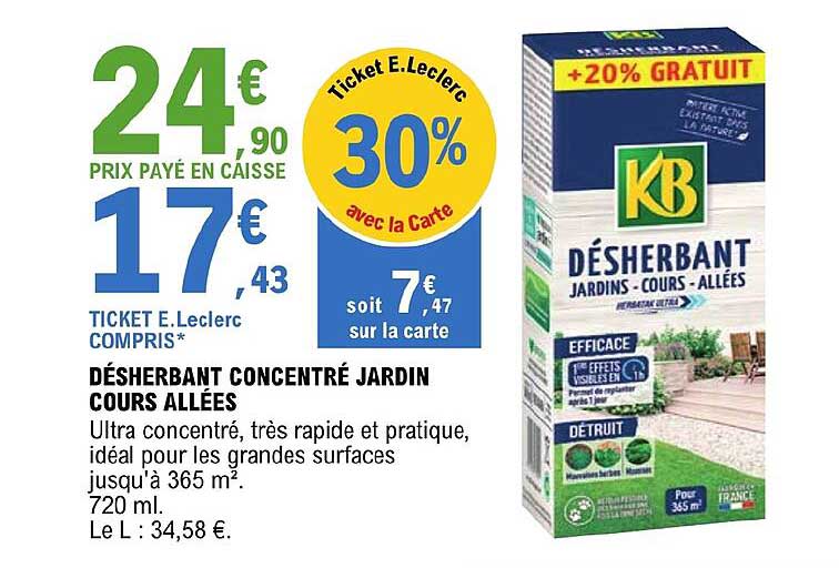 désherbant concentré jardin cours allées