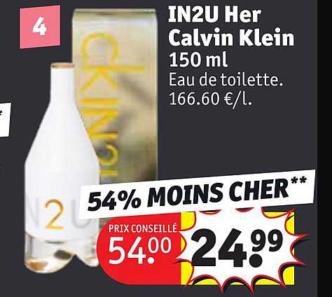 eau de toilette in2u her calvin klein 150 ml