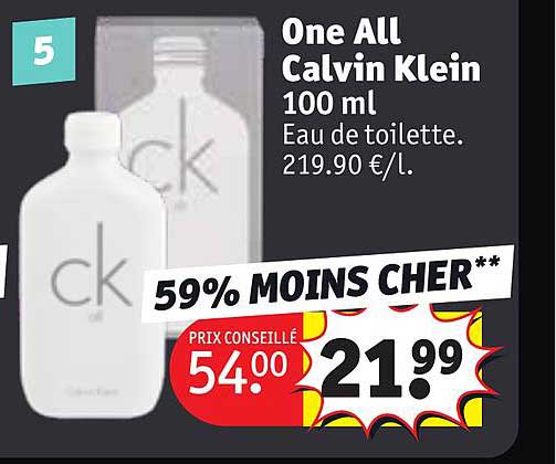 eau de toilette one all calvin klein 100 ml