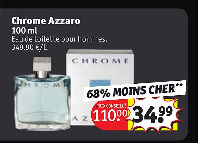 eau de toilette pour hommes chrome azzaro 100 ml