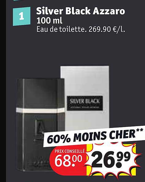 eau de toilette silver black azzaro 100 ml