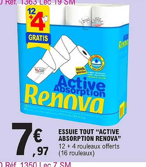 essuie-tout "active absorption renova"