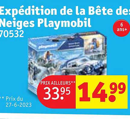 expédition de la bête des neiges playmobile