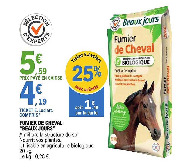 fumier de cheval "beaux jours"