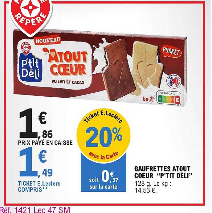 gaufrettes atout cœur "p'tit déli"