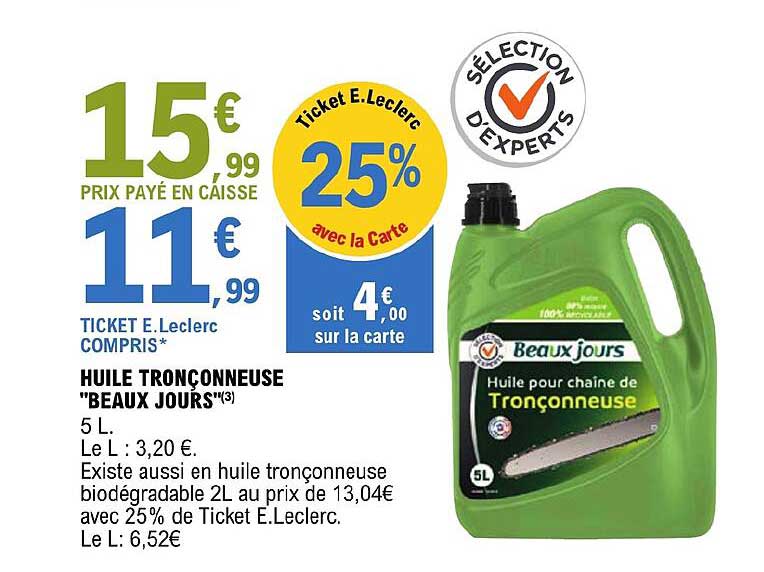 Huile Tronçonneuse "beaux Jours"