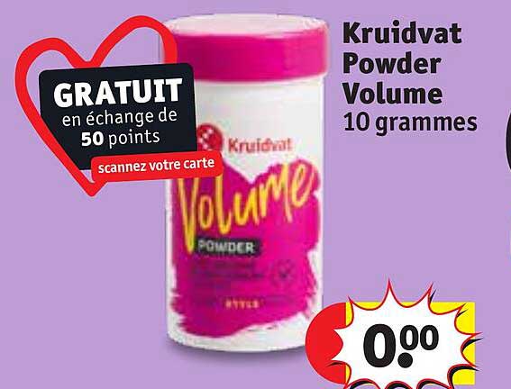 kruidvat powder volume 10 grammes
