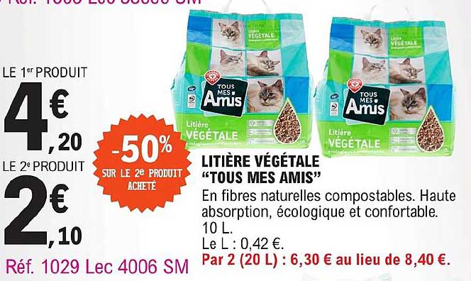 litière végétale "tous mes amis"