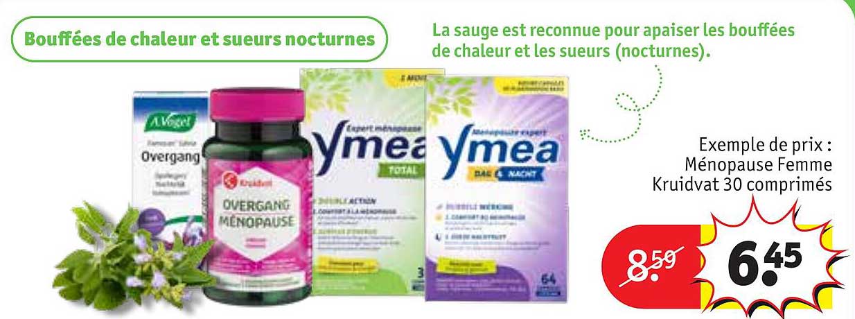 ménopause femme kruidvat 30 comprimés