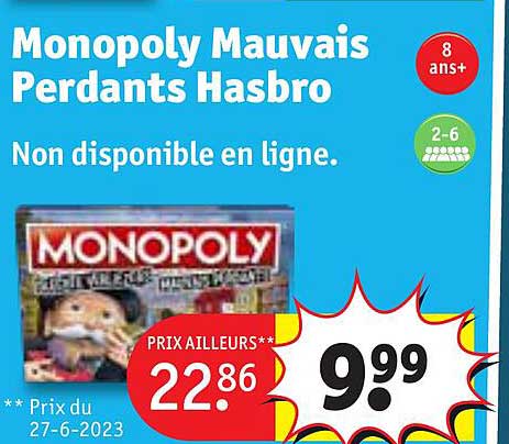 monopoly mauvais perdants hasbro
