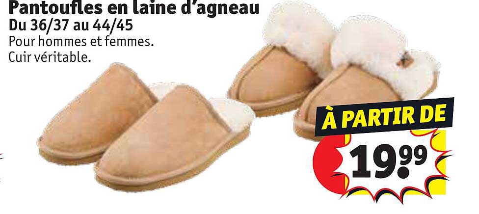 pantoufles en laine d'agneau