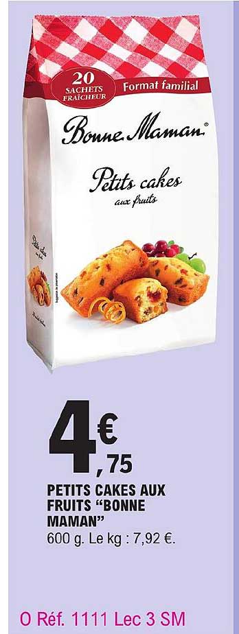 petits cakes aux fruits "bonne maman"