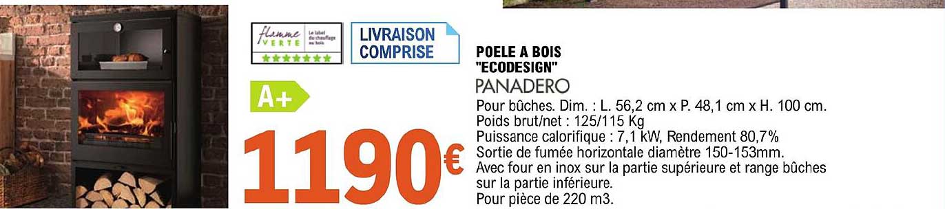 poêle à bois "ecodesign"