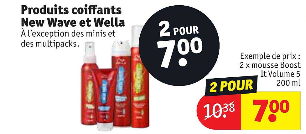 produits coiffants new wave et wella