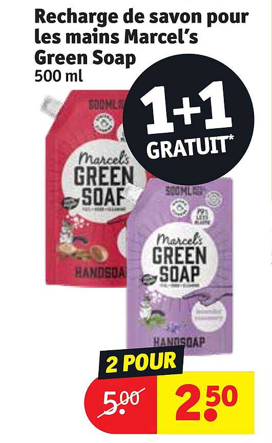recharge de savon pour les mains marcel's green soap