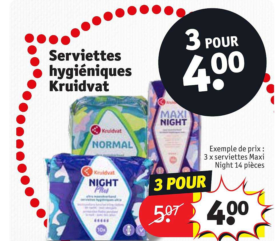 Serviettes Hygiéniques Kruidvat