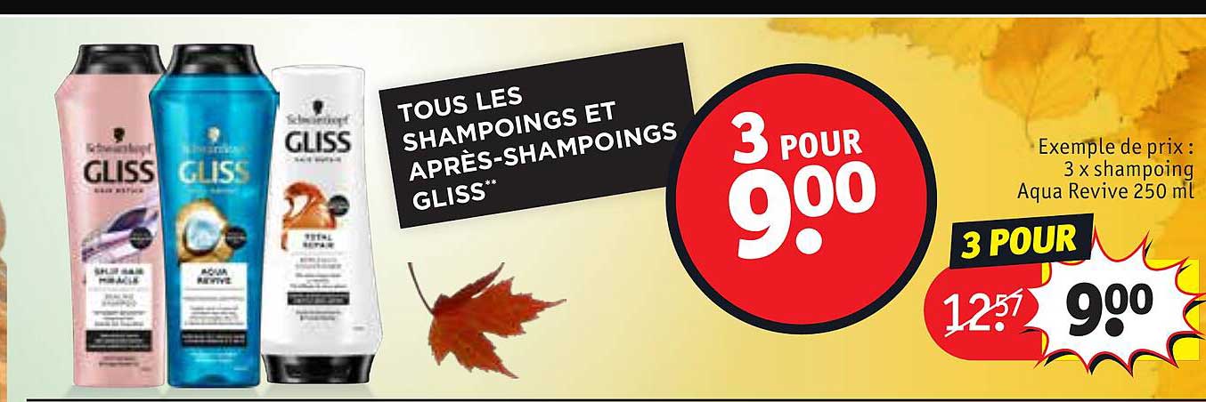 shampoings et après-shampoings gliss