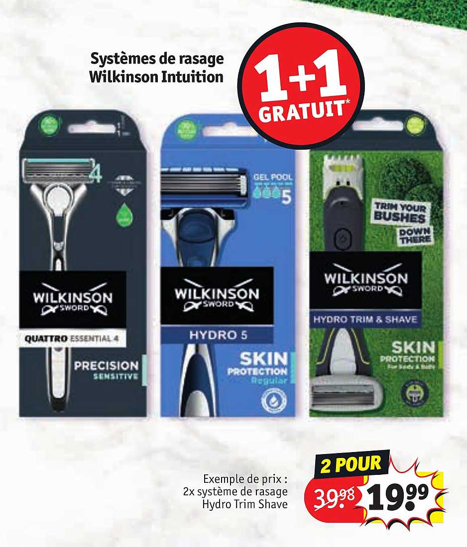 systèmes de rasage wilkinson intuition