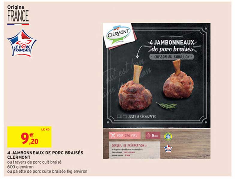 4 Jambonneaux De Porc Braisés Clérmont