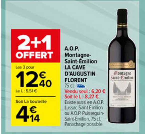 a.o.p. montagne-saint-émilion la cave d'augustin florent