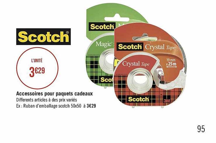 accessoires pour paquets cadeaux scotch