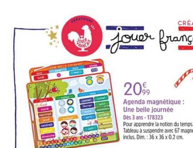 agenda magnétique : une belle journée