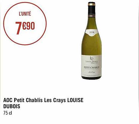 aoc petit chablis les crays louise dubois