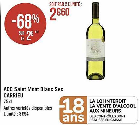 aoc saint mont blanc sec carrieu