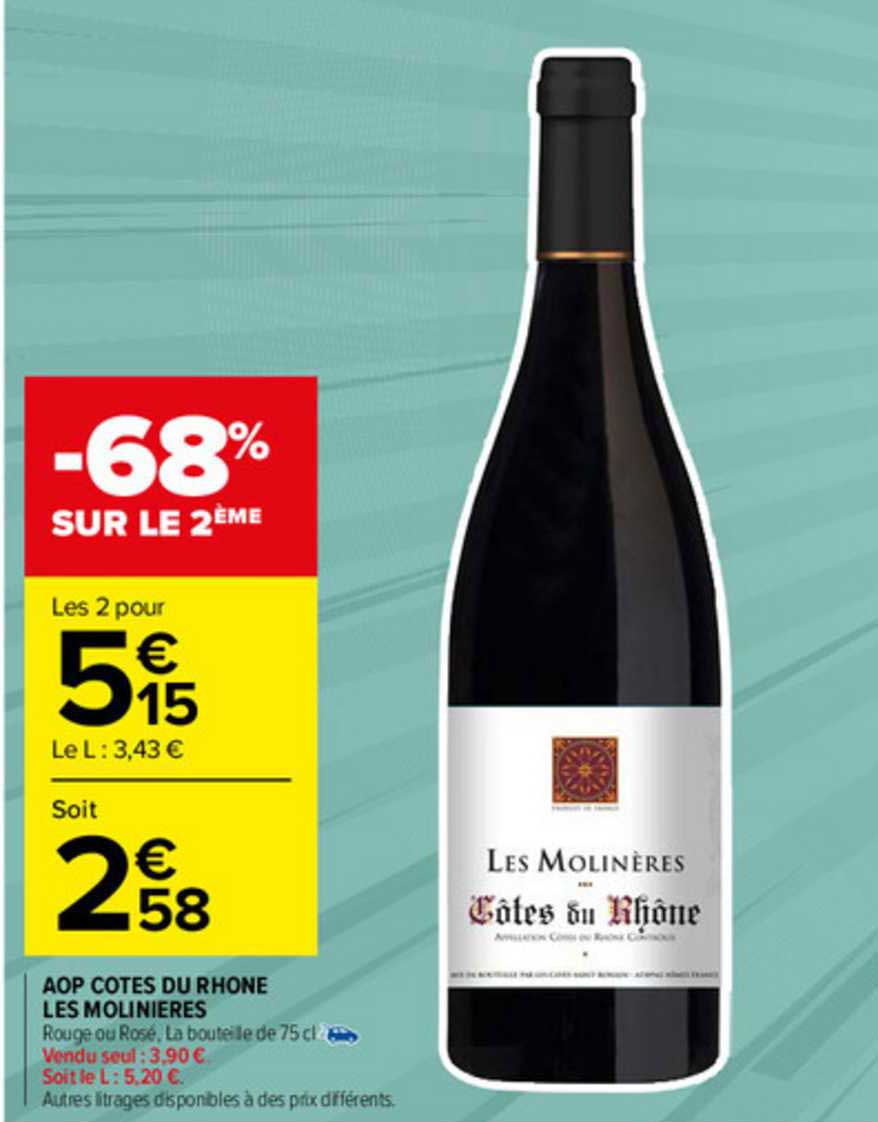 aop côtes du rhône les molinières