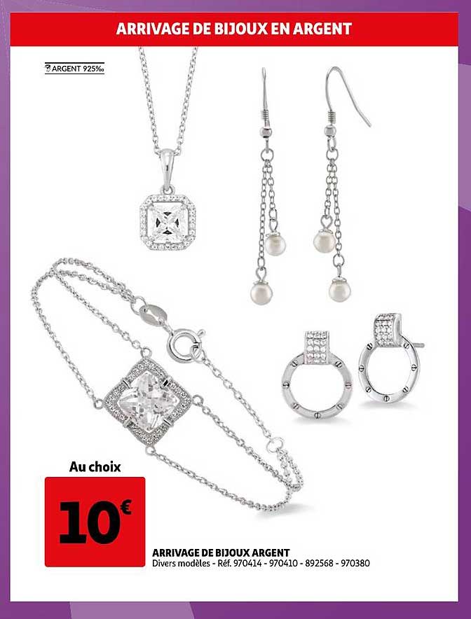 arrivage de bijoux argent