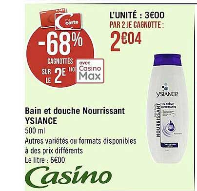 bain et douche nourrissant ysiance