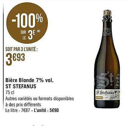 bière blonde 7% vol. st stefanus