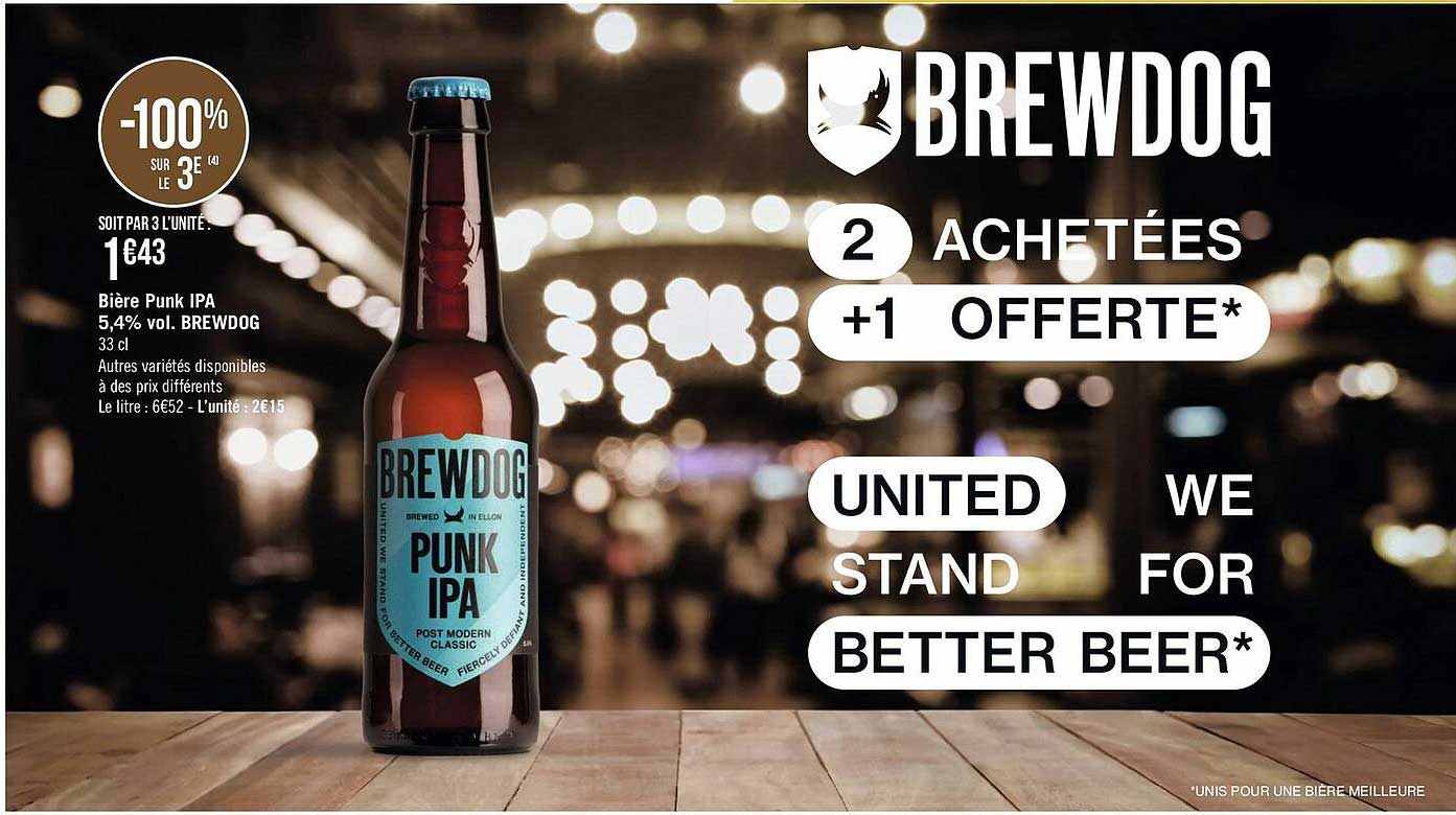 bière punk ipa 5,4% vol. brewdog