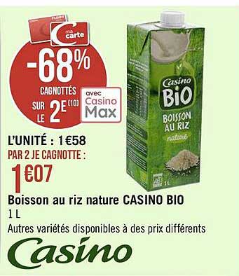 Boisson Au Riz Nature Casino Bio