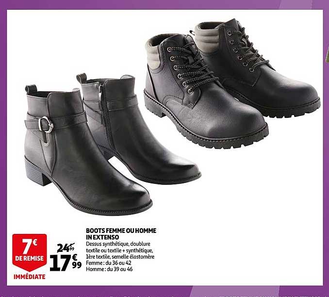 boots femme ou homme in extenso
