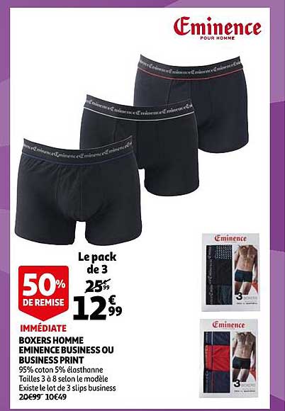 boxers homme éminence business ou business print