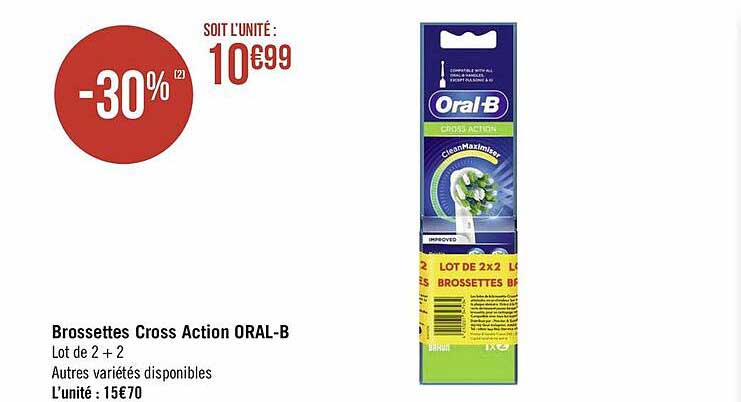 brossettes cross action oral-b