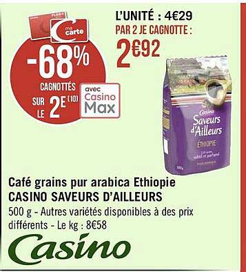 café grains pur arabica ethiopie casino saveurs d'ailleurs