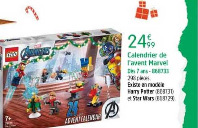 calendrier de l'avent marvel lego avengers